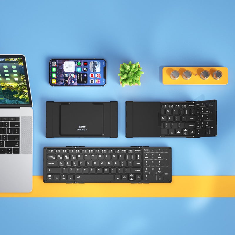 Bow Hangshi Hb318D Bluetooth Foldableing Keyboard And Mouse Set Mobile Phone Laptop Universal Gift Portable - Image 3